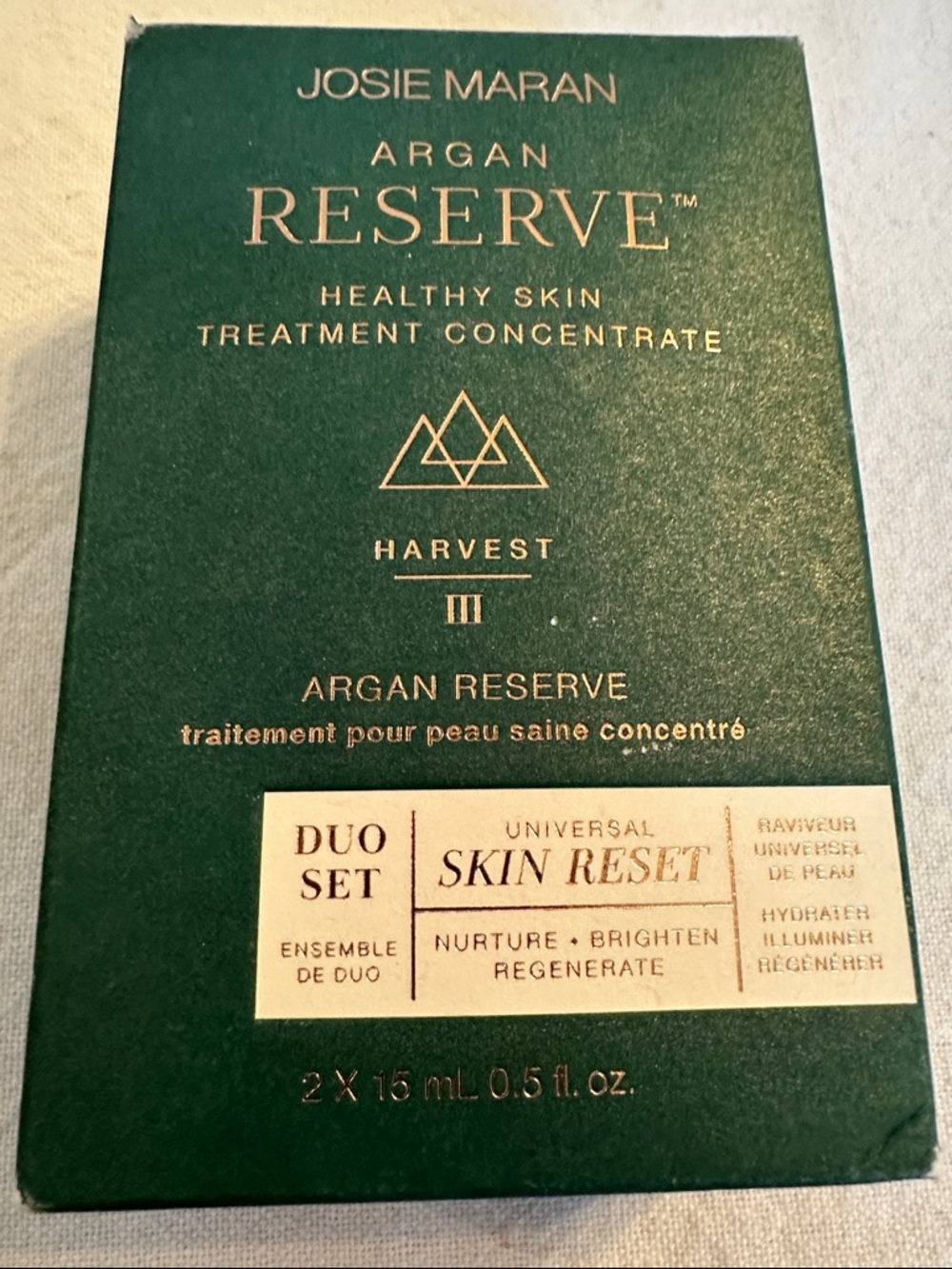 JOSIE MARAN Argan Reserve Skin Reset Duo